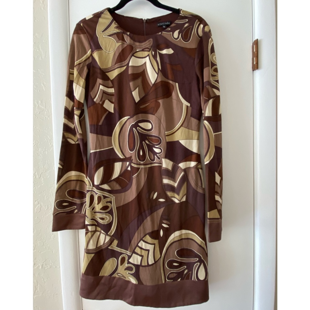 Brown Silk Maria Bianca Nero Dress